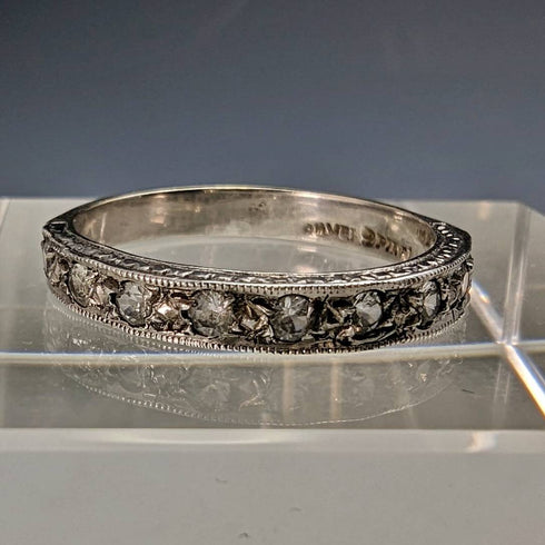 復古配飾純銀永恆戒指